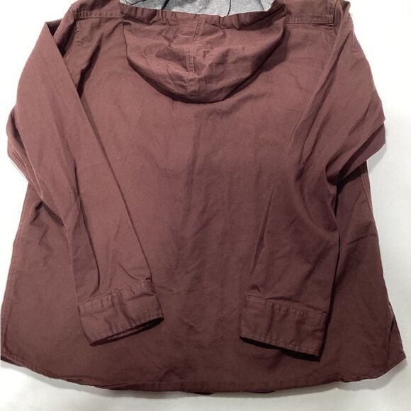 Molokai Surf Co. NWOT Maroon Hooded Button Up Jacket Size L 100% Cotton - Picture 8 of 9